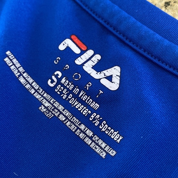 Fila Sport Royal Blue Short Sleeve Active Top Small - Picture 4 of 13